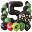 dekoracje na 5 urodziny gracza balony minecraft creeper zielone czarne gaming tnt enderman x17