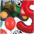 dekoracje na 5 urodziny zestaw balonow farma zielony traktor wiejskie party