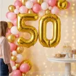 dekoracje na 50 urodziny zestaw balonow liczba 50 zloty 33 dgt 2 elementy