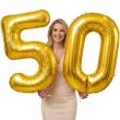 dekoracje na 50 urodziny zestaw balonow liczba 50 zloty 33 dgt 2 elementy