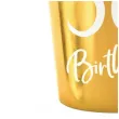 dekoracje na 50 urodziny zlote metalizowane kubeczki papierowe 50th birthday 220 ml x6