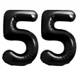 dekoracje na 55 urodziny rocznice zestaw balonow xl liczba 55 czarny 39 dgt 2 szt