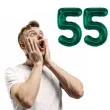 dekoracje na 55 urodziny zestaw balonow xl liczba 55 butelkowy zielony 39 dgt 2 szt