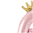 dekoracje na 6 urodziny dla dziewczynki balon foliowy cyfra 6 stojaca rozowy partydeco