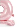 dekoracje na 6 urodziny dla dziewczynki balon foliowy cyfra 6 stojaca rozowy partydeco