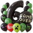 dekoracje na 6 urodziny gracza balony minecraft creeper zielone czarne gaming tnt enderman x17