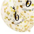 dekoracje na 60 urodziny balony transparentne z konfetti happy birthday liczba 60 zlote 12