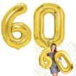 dekoracje na 60 urodziny zestaw balonow liczba 60 zloty 33 dgt 2 elementy