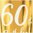dekoracje na 60 urodziny zlote metalizowane kubeczki papierowe 60th birthday x6