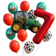 dekoracje na 7 urodziny zestaw balonow farma zielony traktor wiejskie party