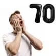 dekoracje na 70 urodziny rocznice zestaw balonow xl liczba 70 czarny 39 dgt 2 szt