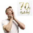 dekoracje na 70 urodziny serwetki 70th birthday partydeco biale 33 cm 20 szt
