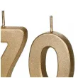 dekoracje na 70 urodziny swieczki na tort liczba 70 zloty 4 5 cm 2 szt