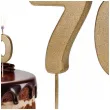 dekoracje na 70 urodziny swieczki na tort liczba 70 zloty 4 5 cm 2 szt