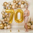 dekoracje na 70 urodziny zestaw balonow liczba 70 zloty 33 dgt 2 elementy