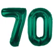 dekoracje na 70 urodziny zestaw balonow xl liczba 70 butelkowy zielony 39 dgt 2 szt
