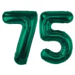 dekoracje na 75 urodziny zestaw balonow xl liczba 75 butelkowy zielony 39 dgt 2 szt