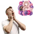 dekoracje na 8 urodziny balony k pop demon hunters rozowo fioletowe huntrix lowczynie demonow