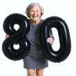 dekoracje na 80 urodziny rocznice zestaw balonow xl liczba 80 czarny 39 dgt 2 szt