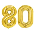 dekoracje na 80 urodziny zestaw balonow liczba 80 zloty 33 dgt 2 elementy