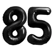 dekoracje na 85 urodziny rocznice zestaw balonow xl liczba 85 czarny 39 dgt 2 szt