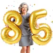 dekoracje na 85 urodziny zestaw balonow liczba 85 zloty 33 dgt 2 elementy