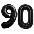 dekoracje na 90 urodziny rocznice zestaw balonow xl liczba 90 czarny 39 dgt 2 szt