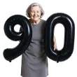 dekoracje na 90 urodziny rocznice zestaw balonow xl liczba 90 czarny 39 dgt 2 szt