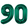 dekoracje na 90 urodziny zestaw balonow xl liczba 90 butelkowy zielony 39 dgt 2 szt