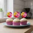 dekoracje na babeczki pikery dzien babci gerbery do muffinek szpilki ozdobne 6 szt