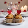 dekoracje na babeczki walentynkowe pikery na muffinki czerwone serca 6 szt