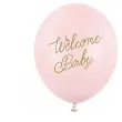 dekoracje na baby shower dziewczynki rozowe balony welcome baby 12 50 szt