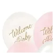 dekoracje na baby shower dziewczynki rozowe balony welcome baby 12 6 szt