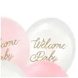 dekoracje na baby shower dziewczynki rozowe balony welcome baby 12 6 szt