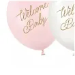 dekoracje na baby shower dziewczynki rozowe balony welcome baby 12 6 szt