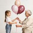 dekoracje na dzien babci balony kochanej babci kwiaty i serca rozowe 13 5 szt