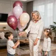 dekoracje na dzien babci balony kochanej babci kwiaty i serca rozowe 13 5 szt