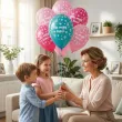dekoracje na dzien babci prezent na urodziny balony dla mojej babci serca i kwiaty 13 5 szt