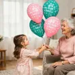 dekoracje na dzien babci prezent na urodziny balony dla mojej babci serca i kwiaty 13 5 szt