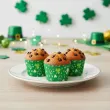 dekoracje na dzien swietego patryka oslonki na muffinki koniczynki zielone do szkoly baru x6