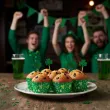 dekoracje na dzien swietego patryka oslonki na muffinki koniczynki zielone do szkoly baru x6