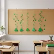 dekoracje na dzien swietego patryka swiderki wiszace koniczynki zielone do baru szkoly x6