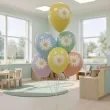 dekoracje na dzien wiosny do przedszkola szkoly balony stokrotki mix partydeco 12 5 szt