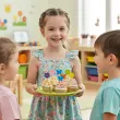dekoracje na dzien wiosny pikery na muffinki babeczki kwiatki i motylki do przedszkola x6