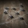 dekoracje na halloween andrzejki pajaki czarne partydeco 10 szt