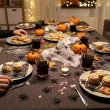 dekoracje na halloween andrzejki pajaki czarne partydeco 10 szt