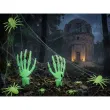 dekoracje na halloween andrzejki sztuczne pajaki swiecace w ciemnosci 4 szt