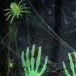 dekoracje na halloween andrzejki sztuczne pajaki swiecace w ciemnosci 4 szt