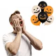 dekoracje na halloween balony dynie pomaranczowo czarne do girland 12 6 szt