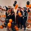 dekoracje na halloween balony pomaranczowe czarne do girlandy ozdoby halloweenowe 10 20 szt